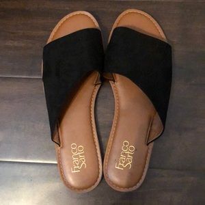 Franco Sarto Black slide sandals
